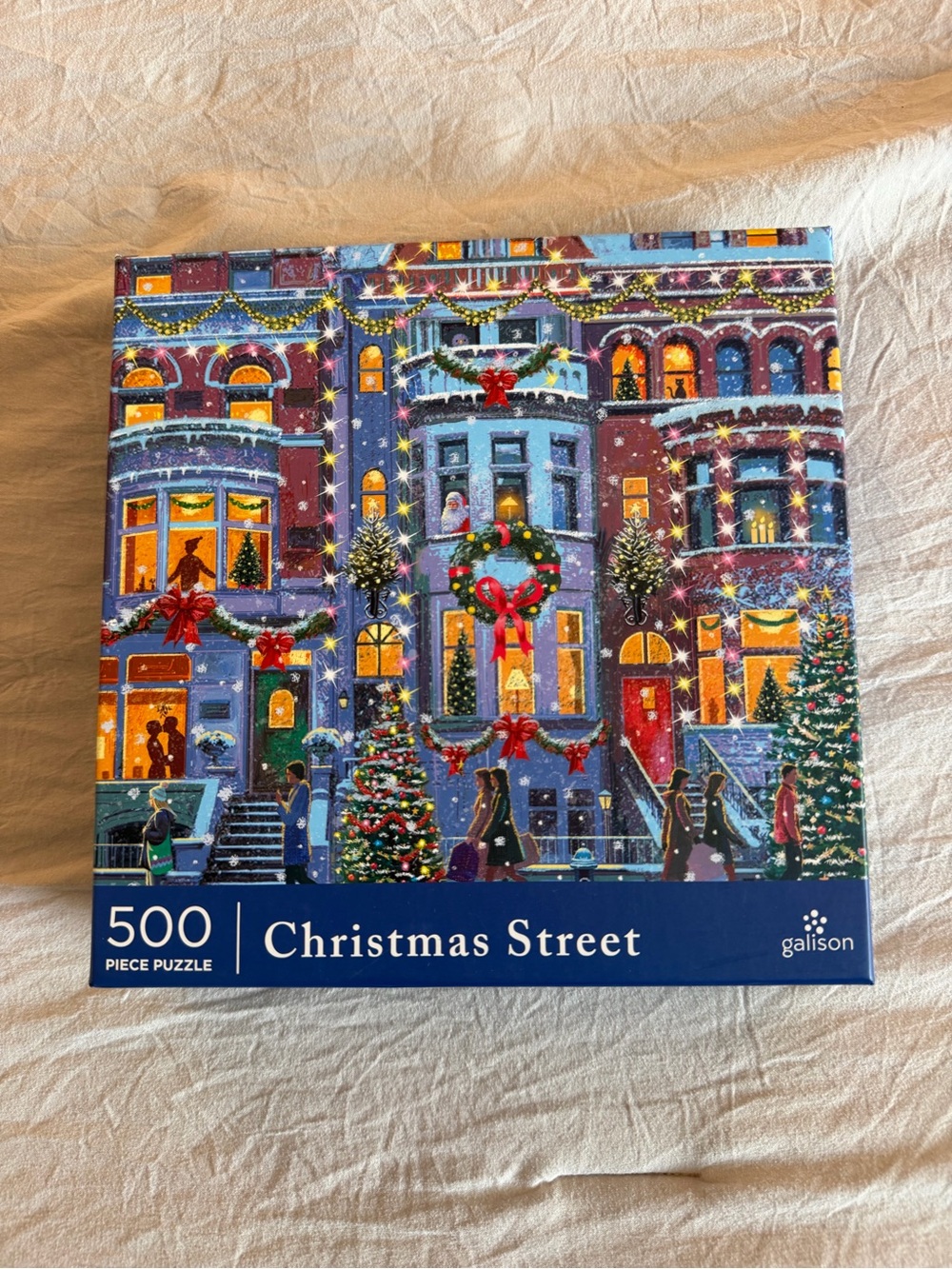 Galison CHRISTMAS STREET 500-Piece Jigsaw Puzzle Art: Mclindon